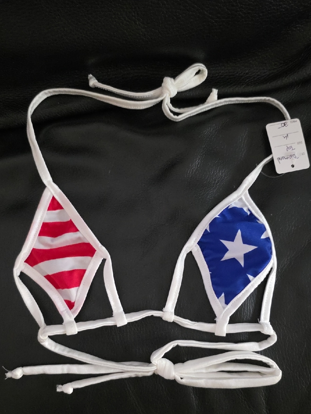 American Flag Sexy Triangle Top Adjustable Brand New With Tags .Very Patriotic!